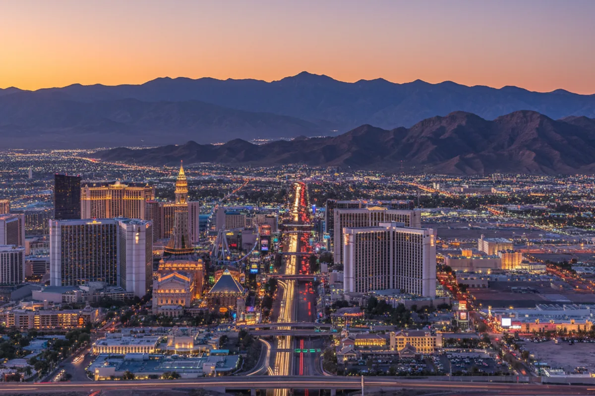 Las Vegas Nevada skyline and business district