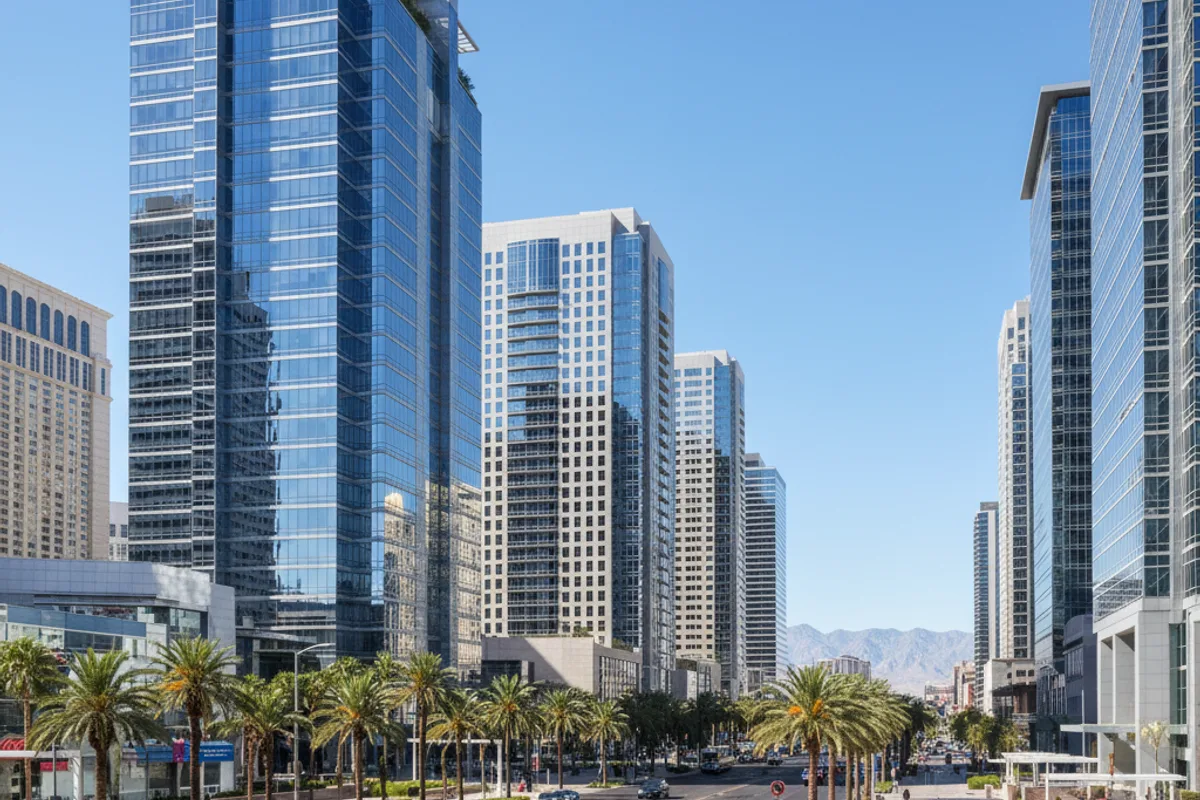 Las Vegas business district — Nevada debt collection services